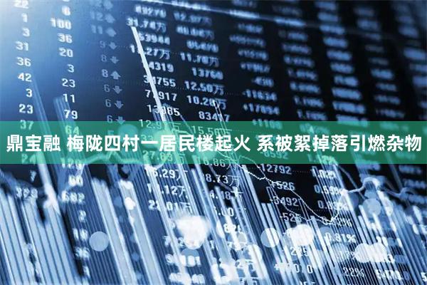鼎宝融 梅陇四村一居民楼起火 系被絮掉落引燃杂物