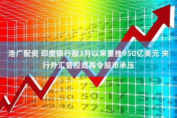 浩广配资 印度银行股3月以来重挫950亿美元 央行外汇管控或再令股市承压